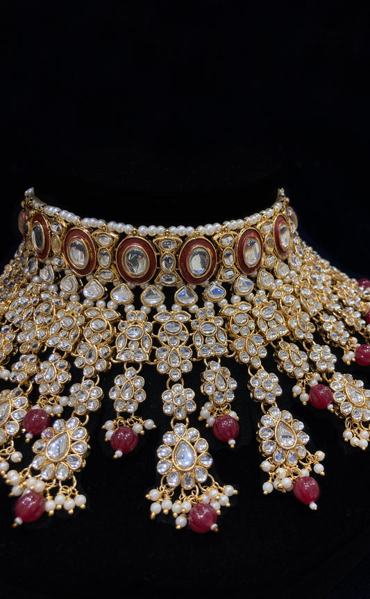 Kundan Red Heavy Set JN-2115