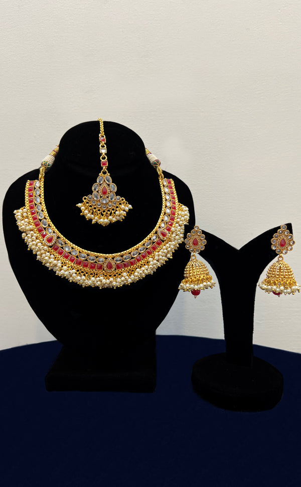 Kundan Red Necklace JN-2111