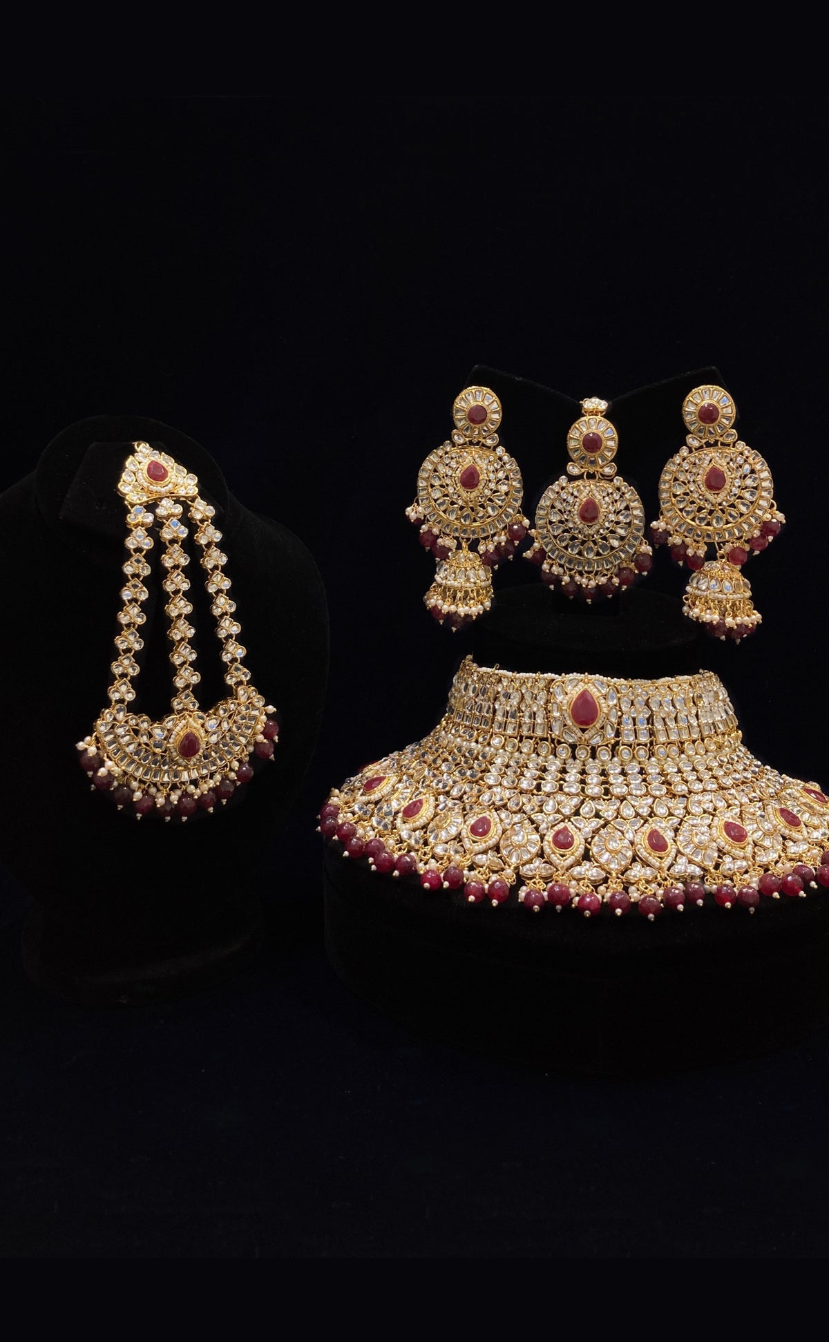 Kundan Red Bridal Set JN-2117