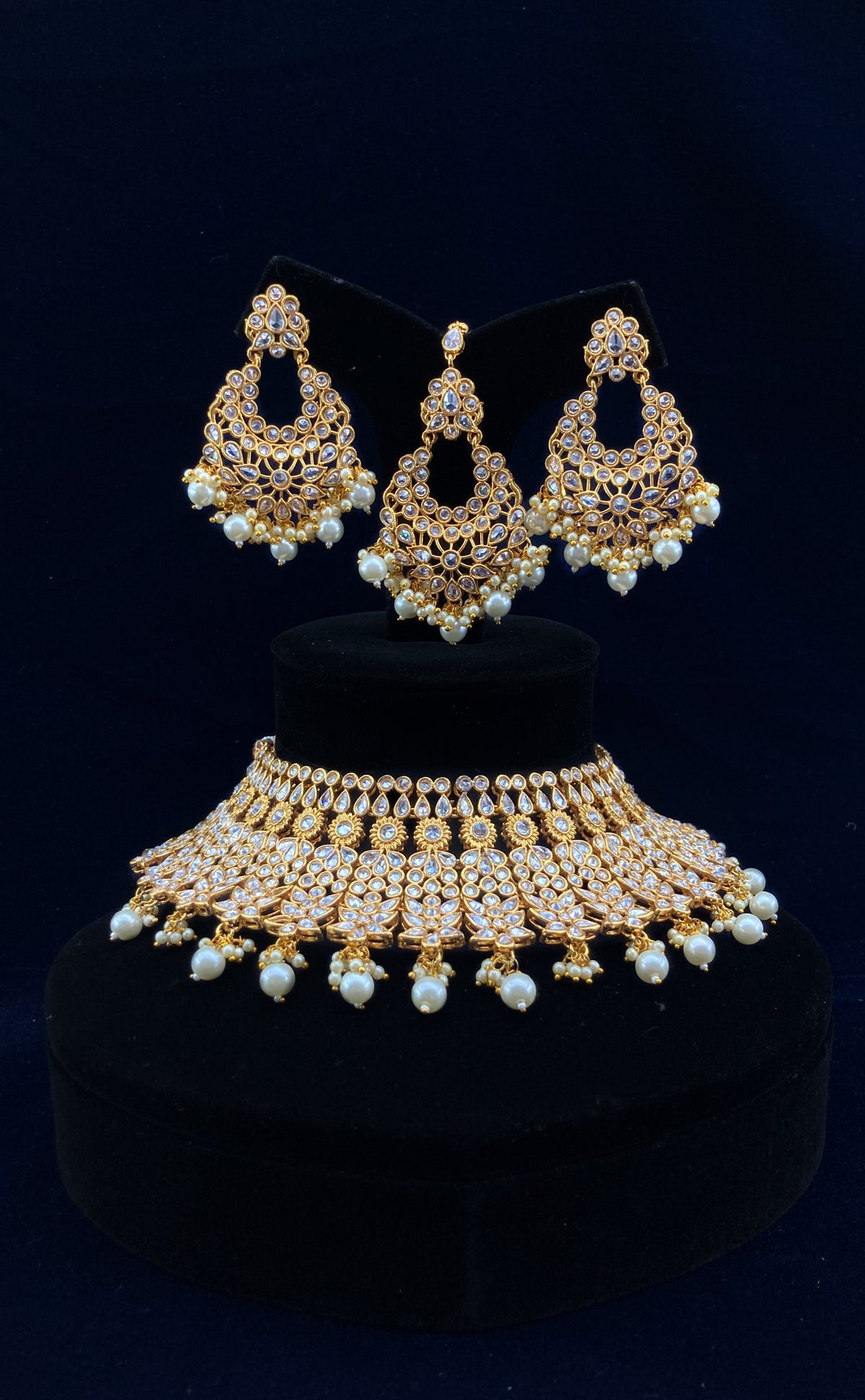 Golden Polki Necklace Set JN-2120