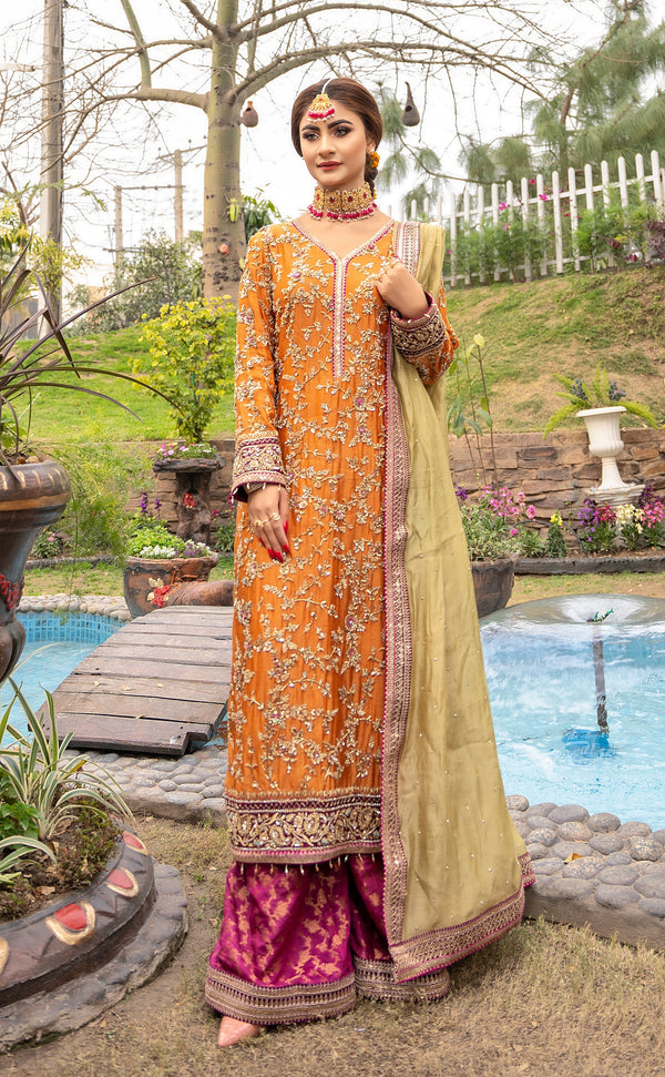 Wedding Wear Goldenzari By Shujat GZW-440