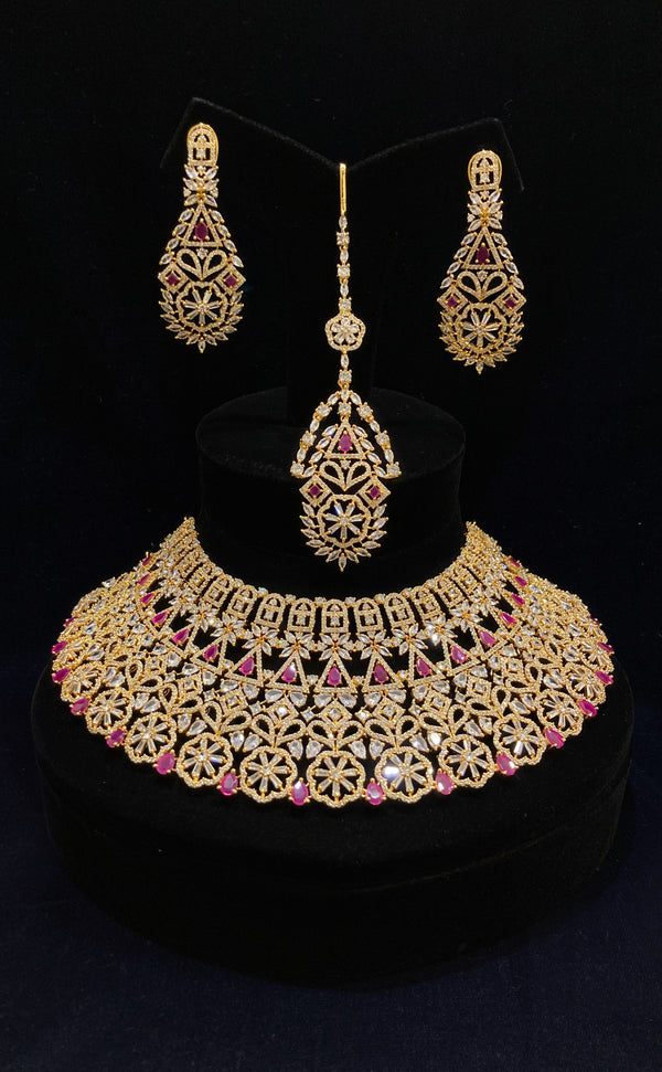 Pink Diamond Stone Necklace JN-2132