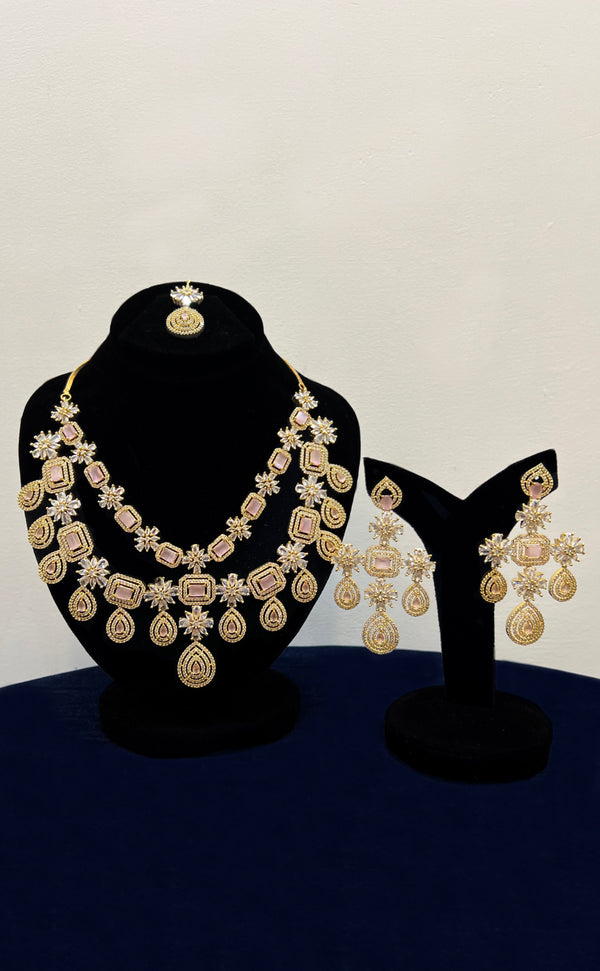 Pink Diamond Stone Necklace JN-2134