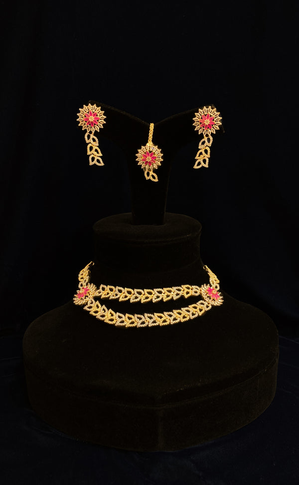 Pink Diamond Stone Necklace JN-2153