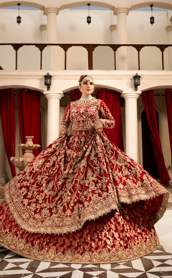 Red lehenga choli GZW-2323 Ahl-E-Dil By Shujat