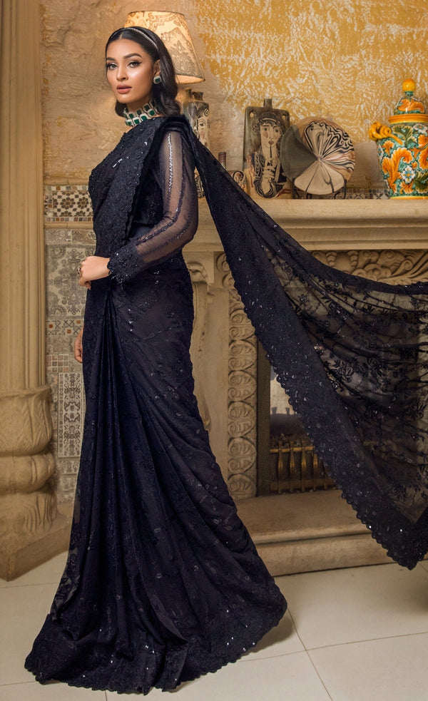 Black Saree-Inara By Shujat GZW-477