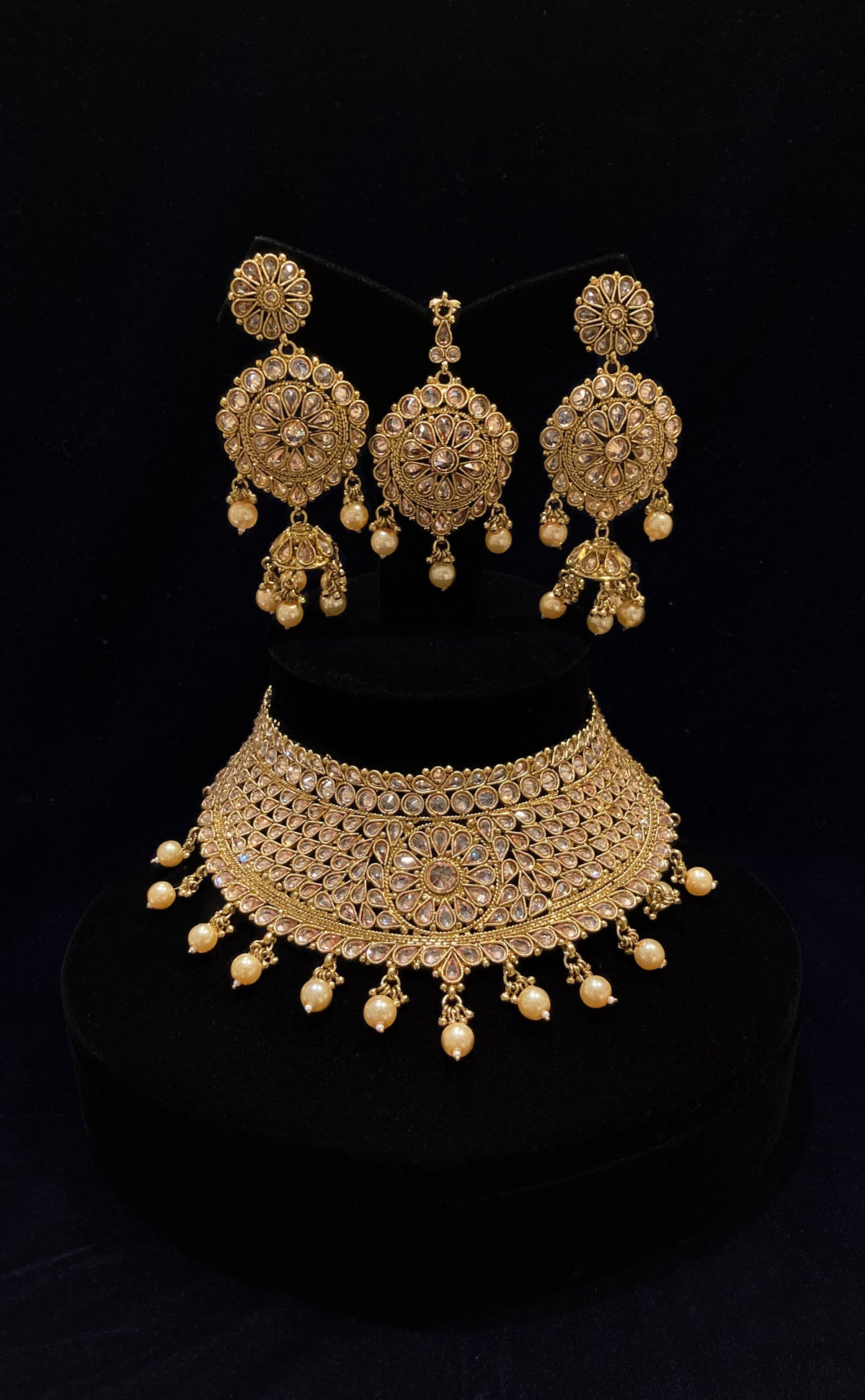 Sheesha Kundan & Pearl Necklace Set JN-2172