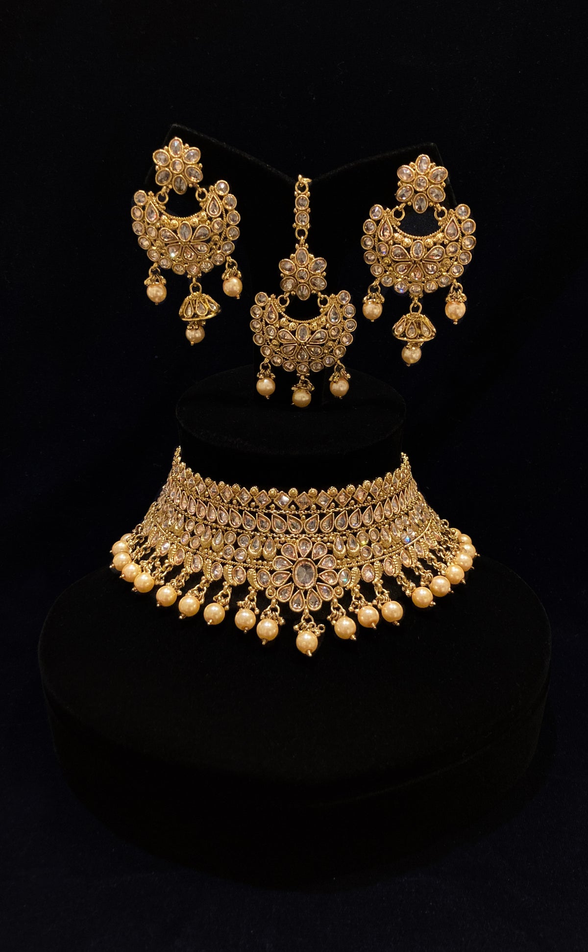 Sheesha Kundan & Pearl Necklace Set JN-2172