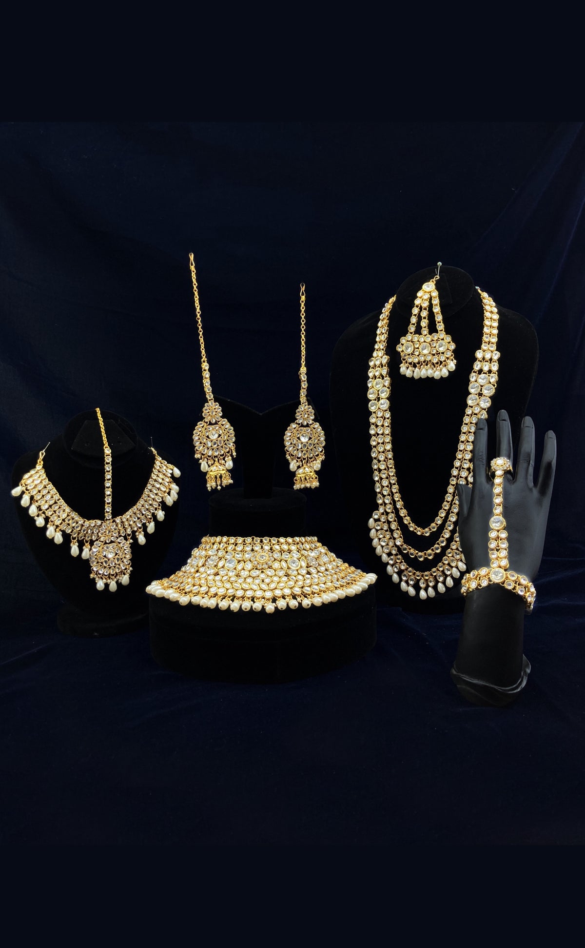 Kundan & Pearl Bridal Set JN-2130