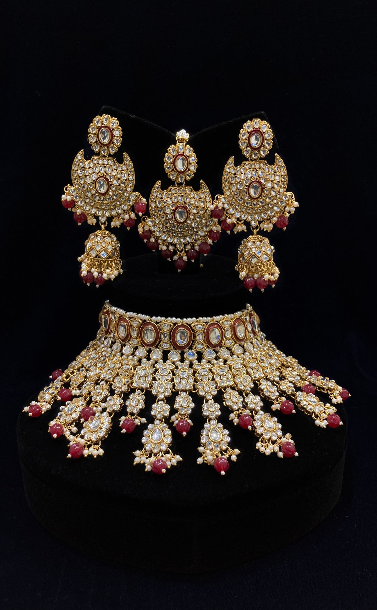 Kundan Red Heavy Set JN-2115