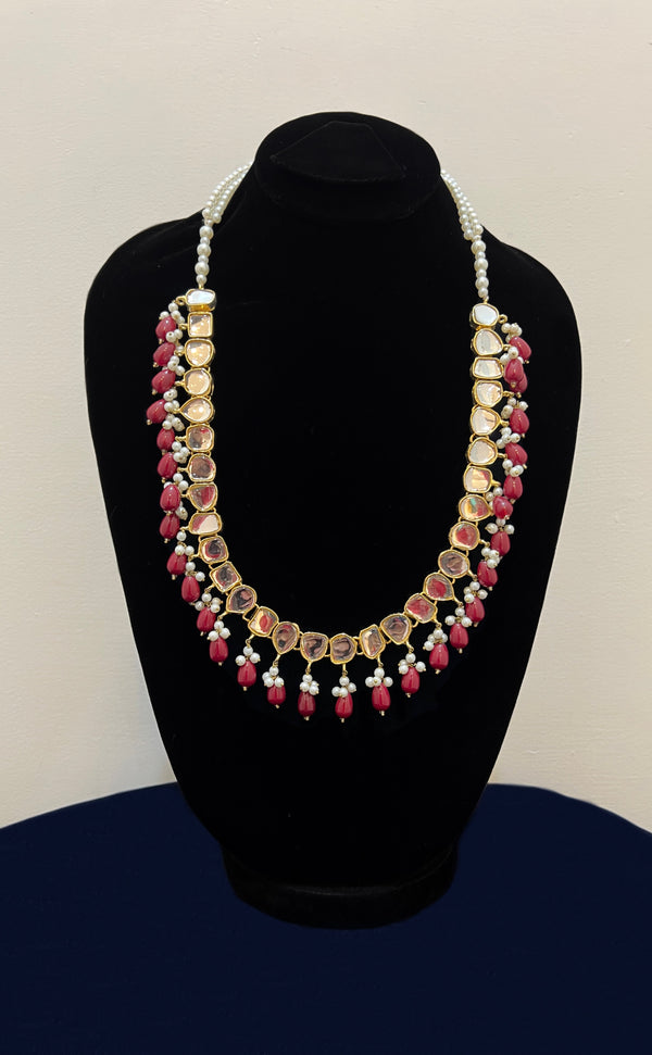 Mehroon Kundan Mala JN-2088