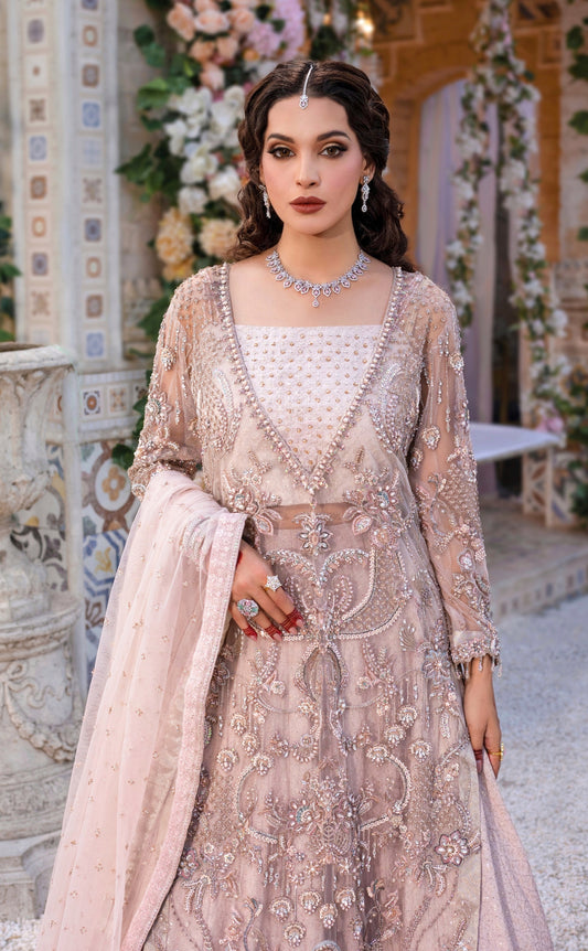 Powder Pink Shirt With Skirt Man Mayal By Shujat