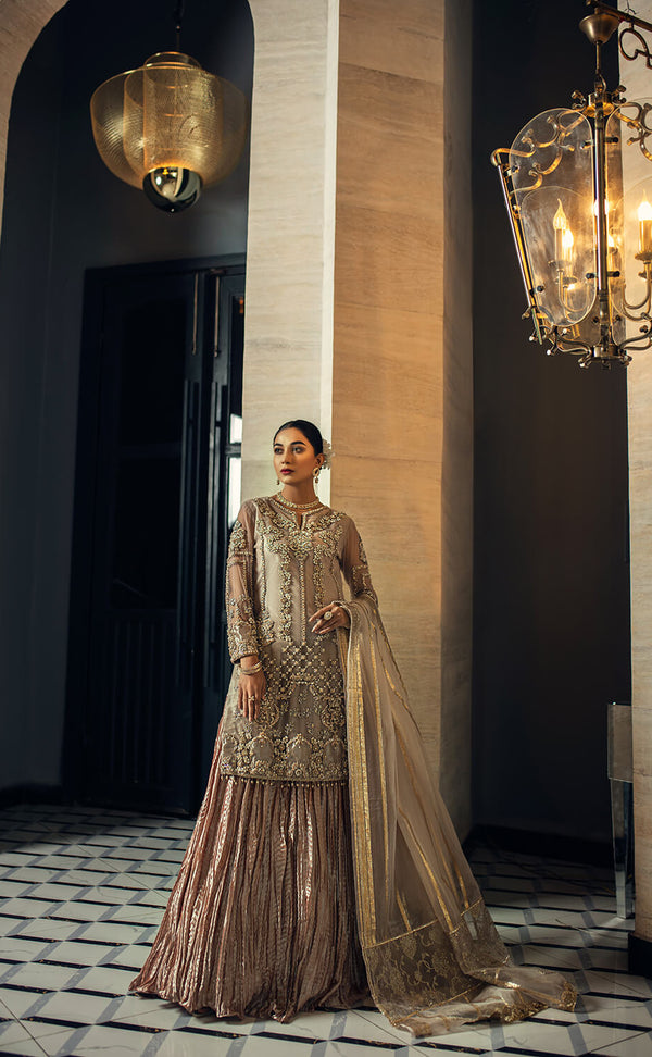 Wedding Wear Goldenzari By Shujat GZW-416